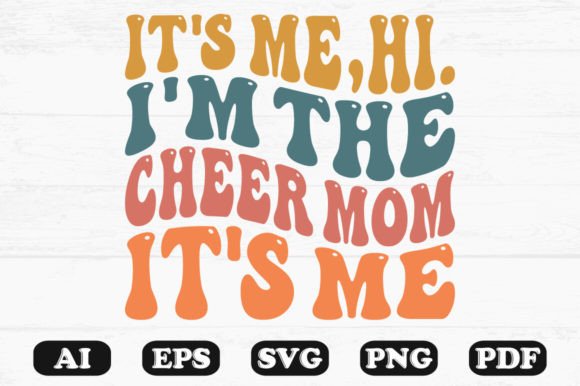 Cheer Mom Retro Graphics and Crafts for Blog Design