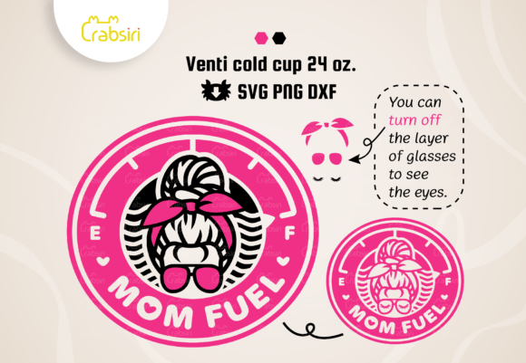 Messy Bun Mom Fuel Bow and Glasses SVG Graphics and Crafts Review
