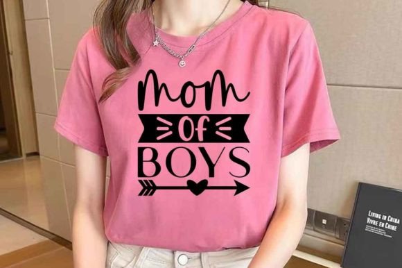 Mom of Boys Mother s Day SVG Design Graphics and Crafts