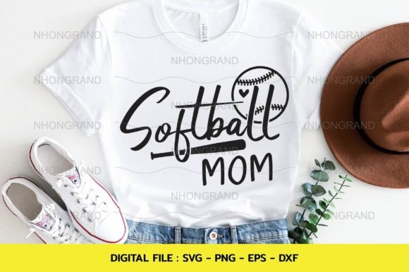 Softball Mom with Heart for Mother s Day Graphics and Crafts Review